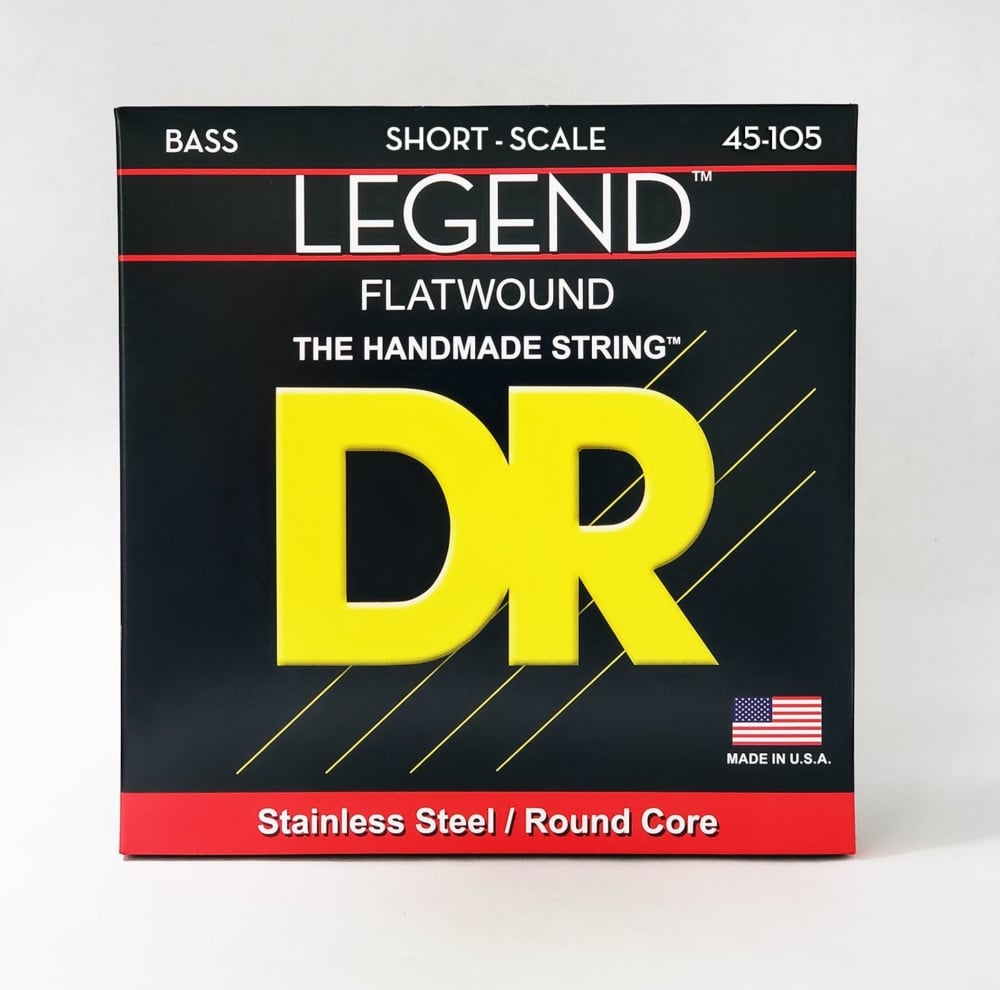 DR Strings Legend Flat Wound Short Scale (30") 4 string set .45-.105
