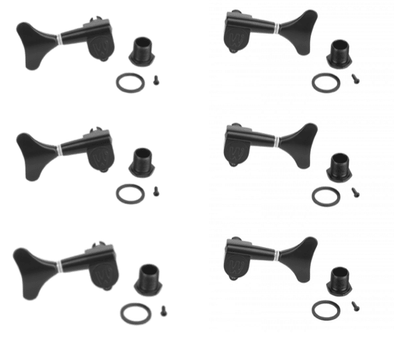 Warwick Bass Guitar Tuning Key - Black - Set of (6)