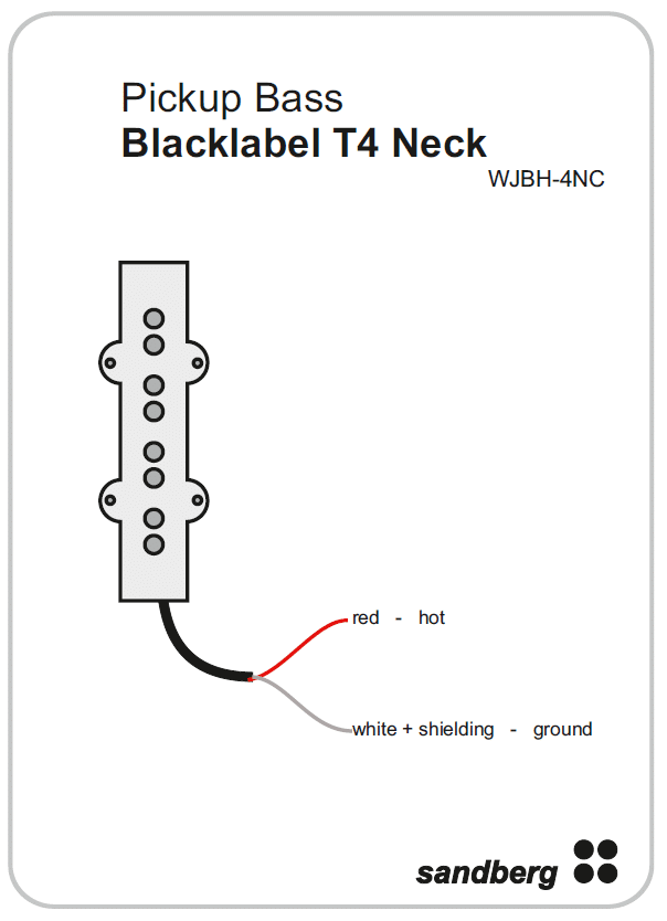 Sandberg PU00097 T4 Black Label neck pickup