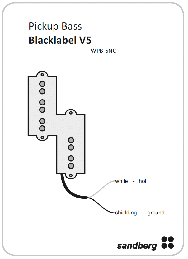 Sandberg PU00103 Pickup Bass - Blacklabel V5