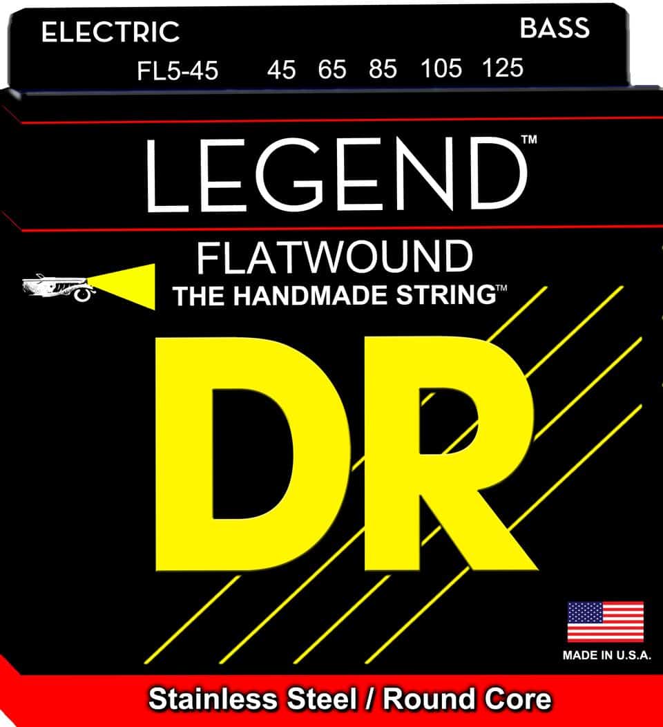 DR Strings Legend Flat Wound 5 string set .45-.125