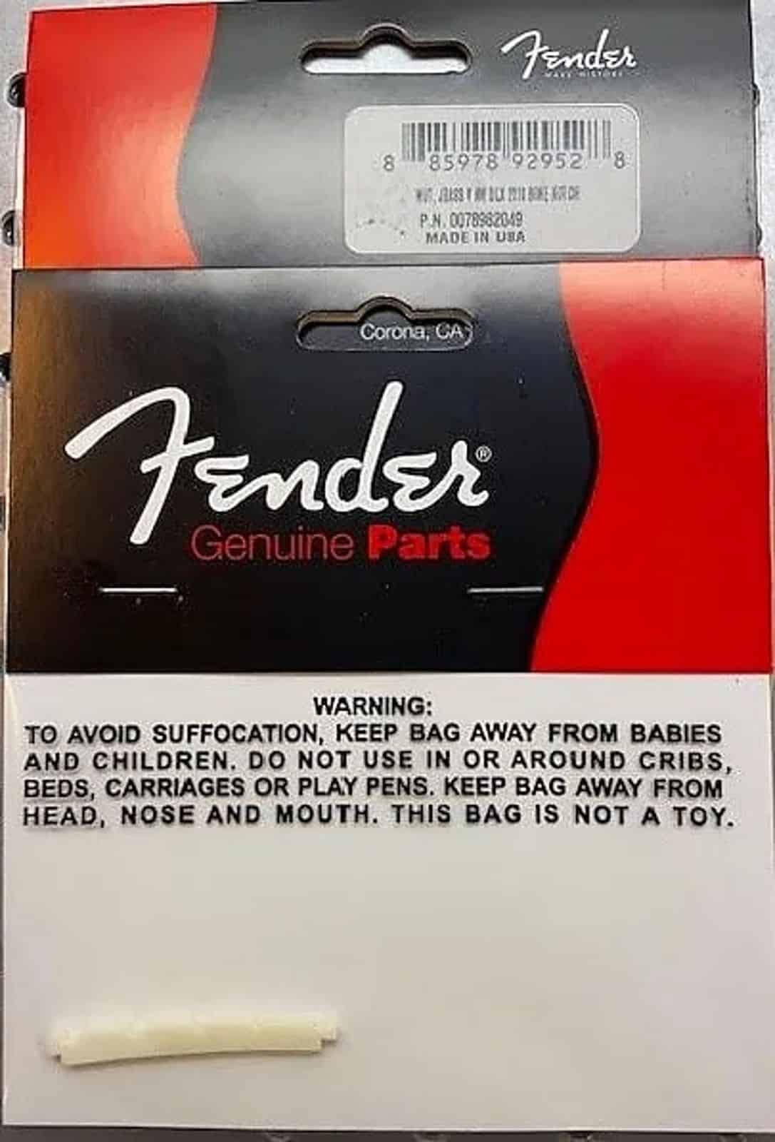 Fender American Deluxe Jazz Bass V Nut Pre-Slotted - Bone - #007-8982-049