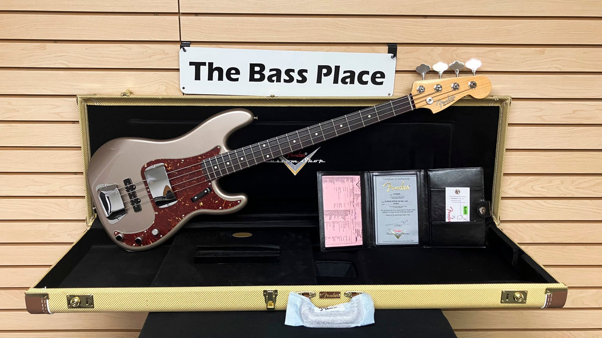 Fender Custom Shop 59 P Bass Special - New Old Stock - Shoreline Gold - 9.6 lbs - Serial # R148614