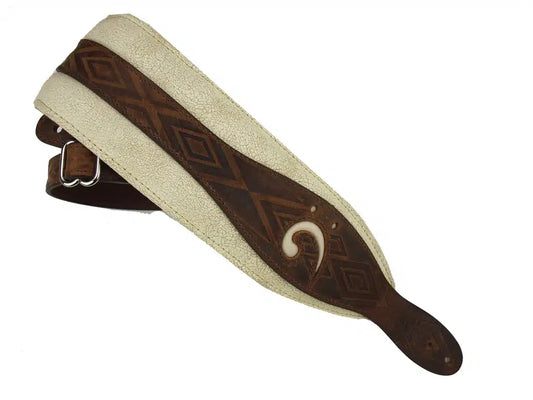LM Products X-Clef RESERVE #0017 Bass Clef Padded Bass Strap - 3 1/2" wide - Highest Quality Leather