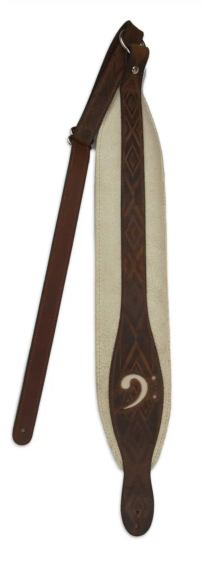LM Products X-Clef RESERVE #0017 Bass Clef Padded Bass Strap - 3 1/2" wide - Highest Quality Leather