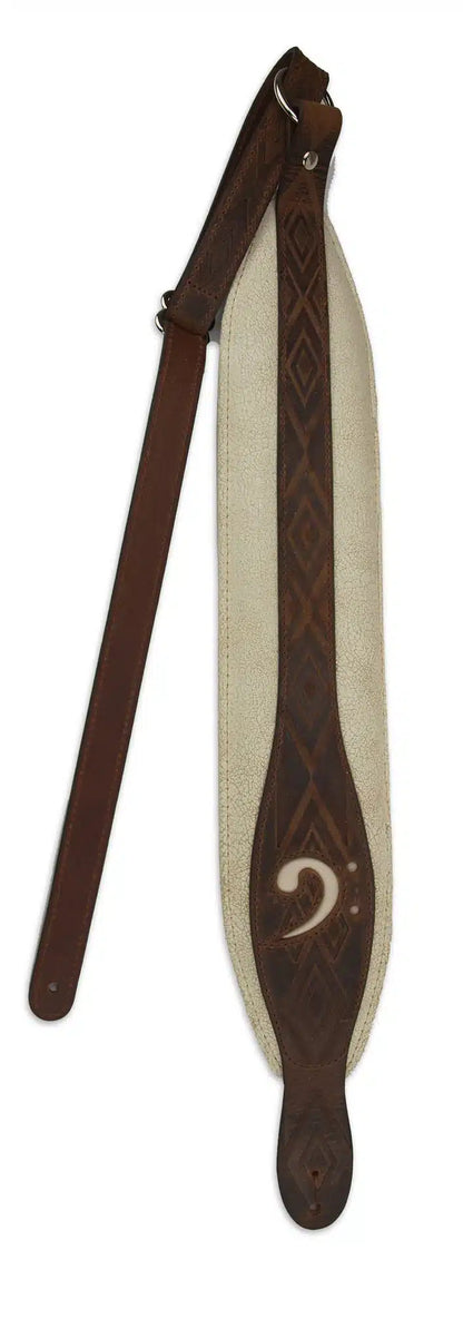 LM Products X-Clef RESERVE #0017 Bass Clef Padded Bass Strap - 3 1/2" wide - Highest Quality Leather
