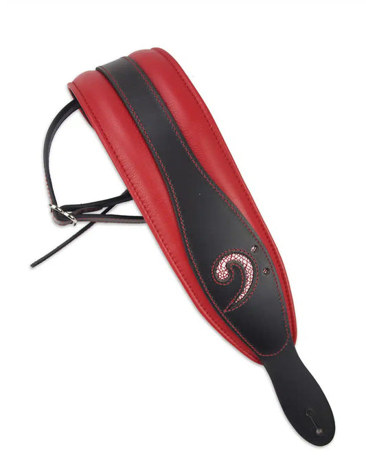 LM Products X-Clef RESERVE #0013 Bass Clef Padded Bass Strap - 3 1/2" wide - Highest Quality Leather