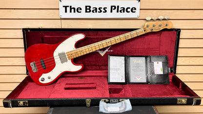 Fender Custom Shop LIMITED EDITION - 75TH ANNIVERSARY TELECASTER® BASS - NOS - Aged Crimson Red Transparent -  9.4 pounds - R150250