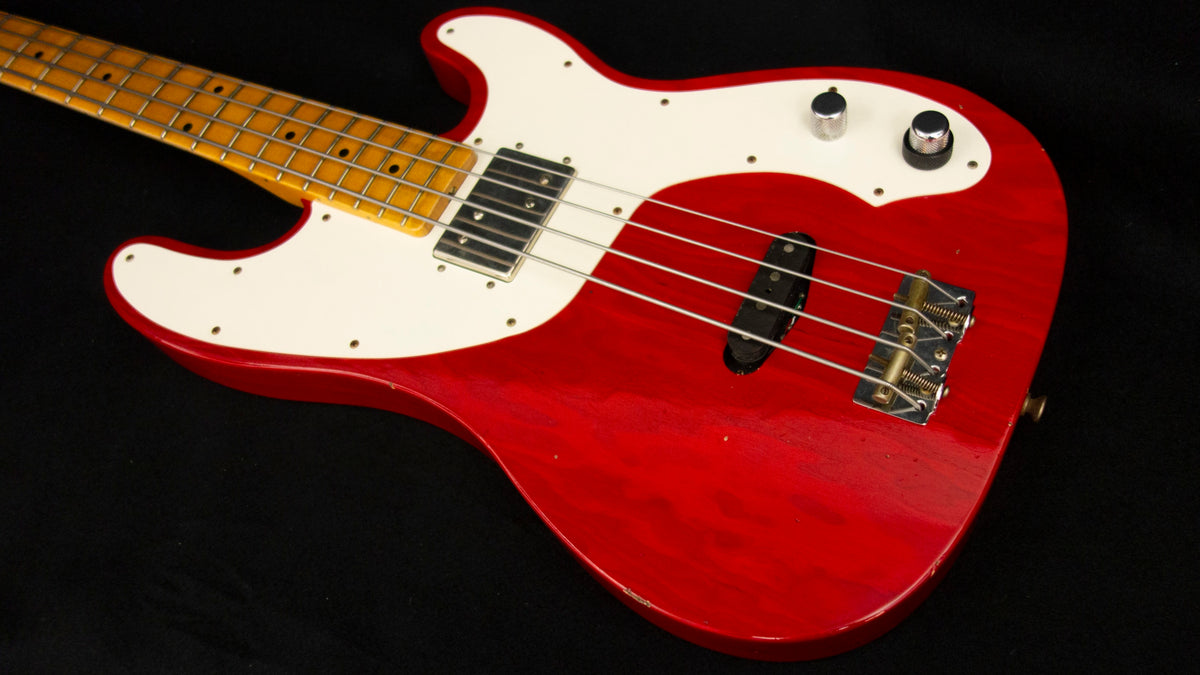 Fender Custom Shop LIMITED EDITION - 75TH ANNIVERSARY TELECASTER® BASS - NOS - Aged Crimson Red Transparent -  9.4 pounds - R150250