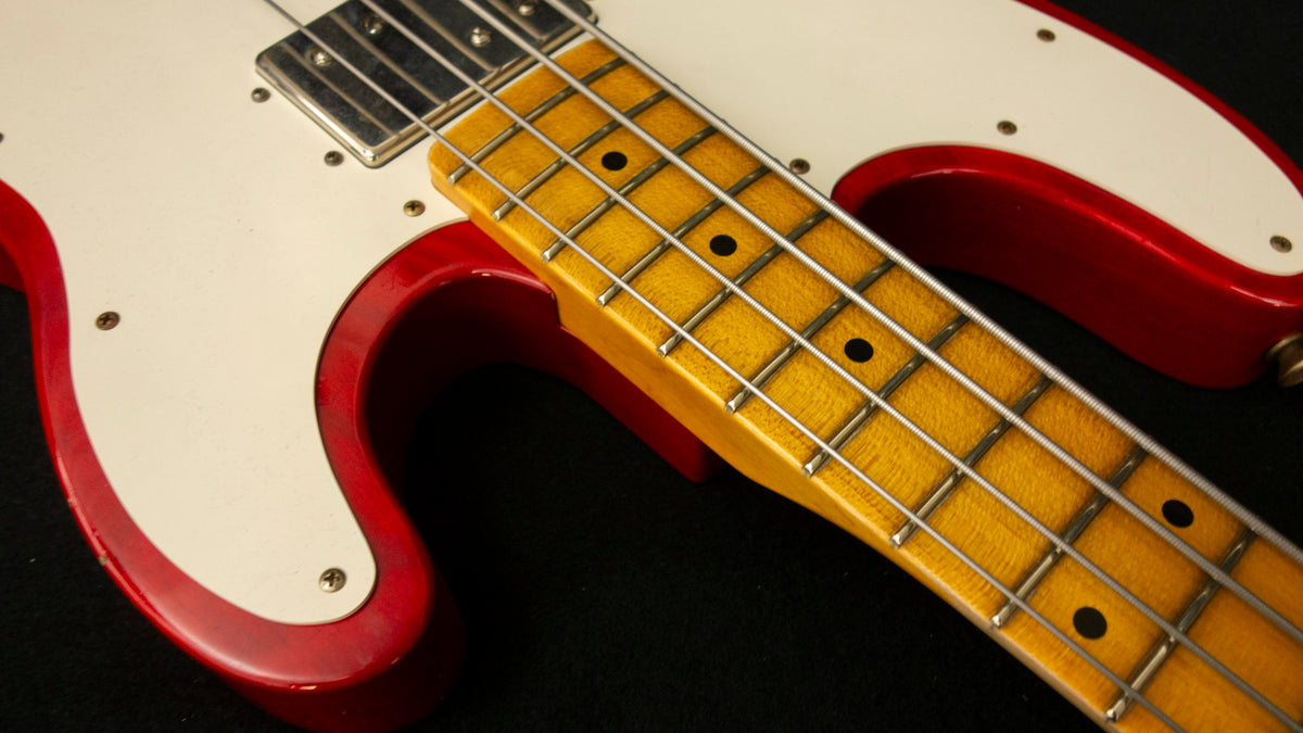 Fender Custom Shop LIMITED EDITION - 75TH ANNIVERSARY TELECASTER® BASS - NOS - Aged Crimson Red Transparent -  9.4 pounds - R150250