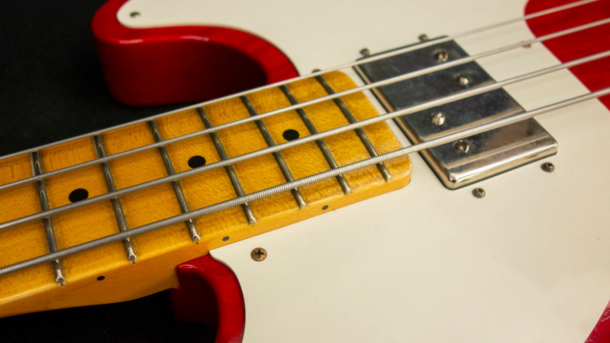Fender Custom Shop LIMITED EDITION - 75TH ANNIVERSARY TELECASTER® BASS - NOS - Aged Crimson Red Transparent -  9.4 pounds - R150250