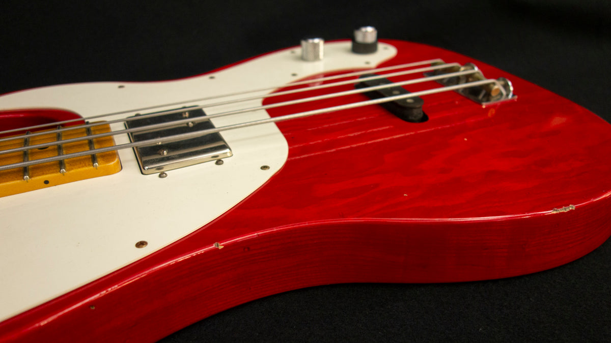 Fender Custom Shop LIMITED EDITION - 75TH ANNIVERSARY TELECASTER® BASS - NOS - Aged Crimson Red Transparent -  9.4 pounds - R150250
