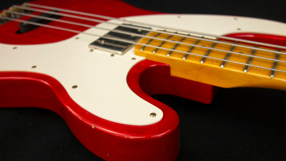 Fender Custom Shop LIMITED EDITION - 75TH ANNIVERSARY TELECASTER® BASS - NOS - Aged Crimson Red Transparent -  9.4 pounds - R150250