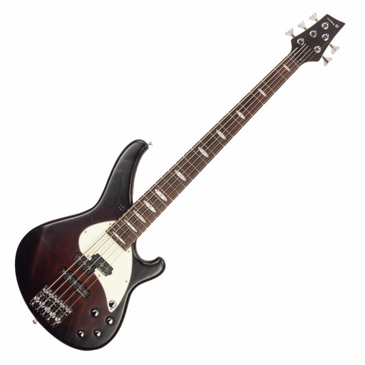 Sandberg California VT5 Custom / Delano PUs / Yolanda Charles Signature / 5-String 34" / Matte Brownburst / European Ash Body / Rosewood FB (Dalbergia Latfolia)  / Oval Inlays  / Chrome Hardware  / 3-EQ / Parchment Pickguard -  7.6 pounds - 50540