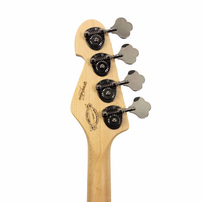 Sandberg California II / TM / Blacklabel PUs / 4-String 34" / Highgloss Marley Blue / Alder Body / Pau Ferro FB / Varied Dot Inlays / Black Head Stock / Black Hardware / Active 2-EQ / Split Switch / Black Pickguard - 8.4 pounds SN 50009