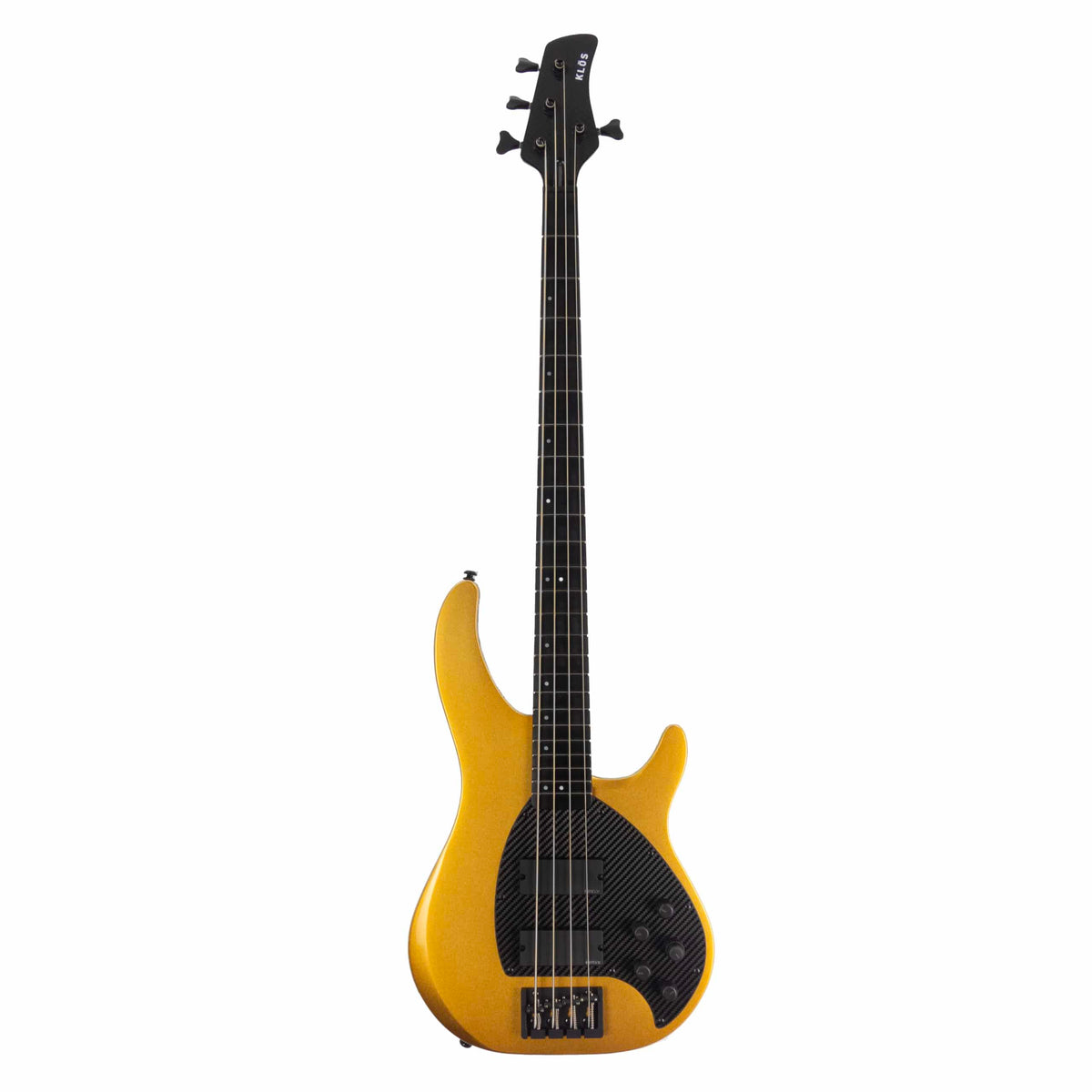 KLOS Apollo IV Custom Bass - Mahogany body / Gold Finish - Carbon Fiber neck -  NEW! 3 band EMG EQ & Pick up system - 8.1 pounds