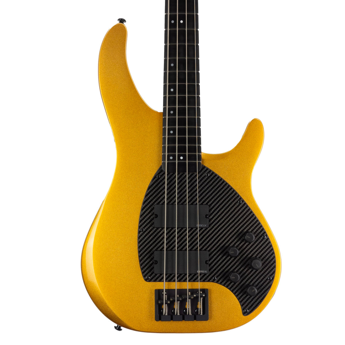 KLOS Apollo IV Custom Bass - Mahogany body / Gold Finish - Carbon Fiber neck -  NEW! 3 band EMG EQ & Pick up system - 8.1 pounds