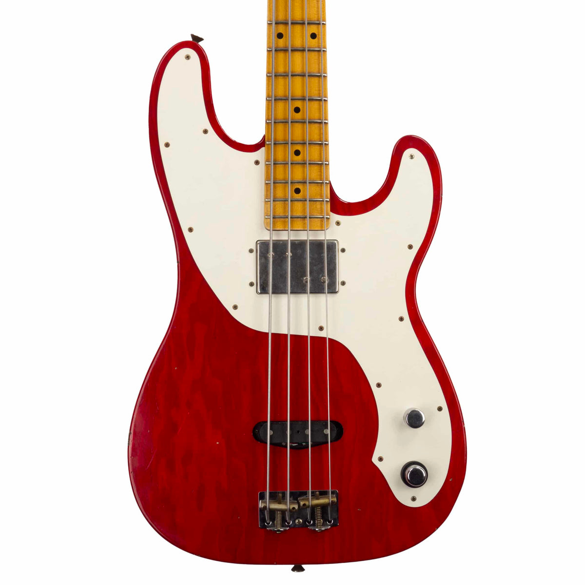 Fender Custom Shop LIMITED EDITION - 75TH ANNIVERSARY TELECASTER® BASS - NOS - Aged Crimson Red Transparent -  9.4 pounds - R150250