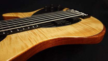 Klos Apollo Custom VI 6-string bass- flamed maple top - Sandstorm finish - EMG system option - 7.8 pounds