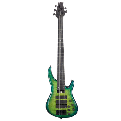 G.Gould E3 Studio 5 string bass - Premium Figured Maple top - Gorgeous Blue-Green burst finish - Graphite Composite Neck - New 3 pick-up w/ emg mixer - 9.35 pounds - #1548