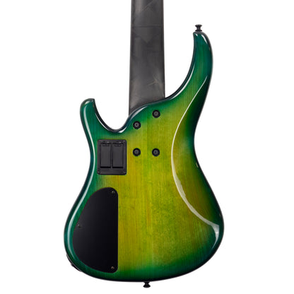 G.Gould E3 Studio 5 string bass - Premium Figured Maple top - Gorgeous Blue-Green burst finish - Graphite Composite Neck - New 3 pick-up w/ emg mixer - 9.35 pounds - #1548