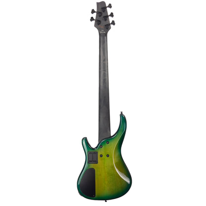 G.Gould E3 Studio 5 string bass - Premium Figured Maple top - Gorgeous Blue-Green burst finish - Graphite Composite Neck - New 3 pick-up w/ emg mixer - 9.35 pounds - #1548