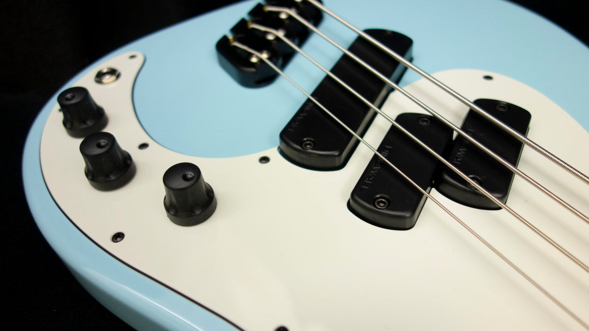 Dingwall Canadian made Super P - P and J style pickups - Sonic Blue finish - 8.1 pounds - SN 8124