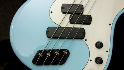 Dingwall Canadian made Super P - P and J style pickups - Sonic Blue finish - 8.1 pounds - SN 8124