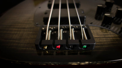 KLOS Apollo IV Custom Bass - Mahogany body / Figured Maple top - Black Transparent Finish - Carbon Fiber neck - 9.0 pounds