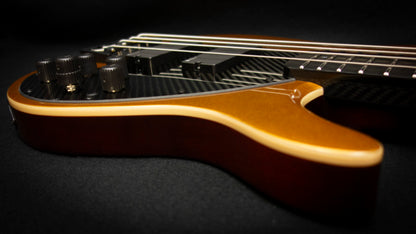 KLOS Apollo IV Custom Bass - Mahogany body / Gold Finish - Carbon Fiber neck -  NEW! 3 band EMG EQ & Pick up system - 8.1 pounds