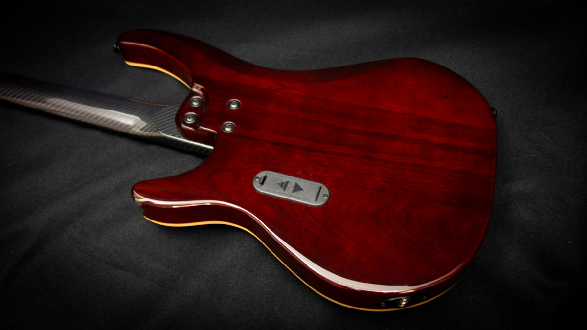 KLOS Apollo IV Custom Bass - Mahogany body / Gold Finish - Carbon Fiber neck -  NEW! 3 band EMG EQ & Pick up system - 8.1 pounds