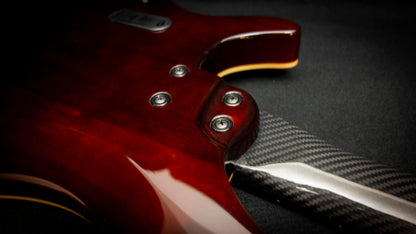 KLOS Apollo IV Custom Bass - Mahogany body / Gold Finish - Carbon Fiber neck -  NEW! 3 band EMG EQ & Pick up system - 8.1 pounds