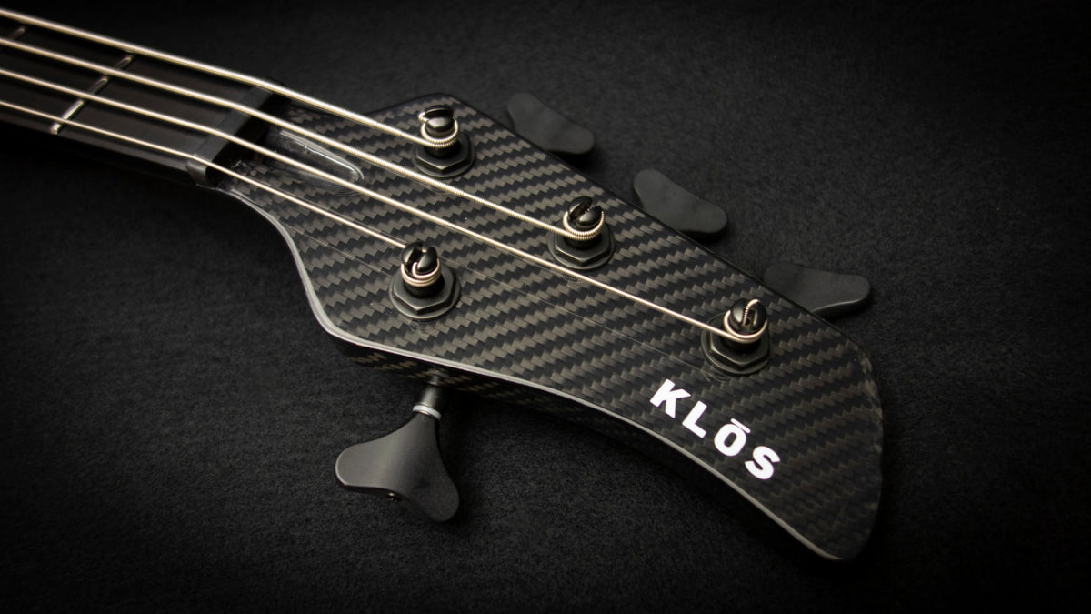KLOS Apollo IV Custom Bass - Mahogany body / Gold Finish - Carbon Fiber neck -  NEW! 3 band EMG EQ & Pick up system - 8.1 pounds