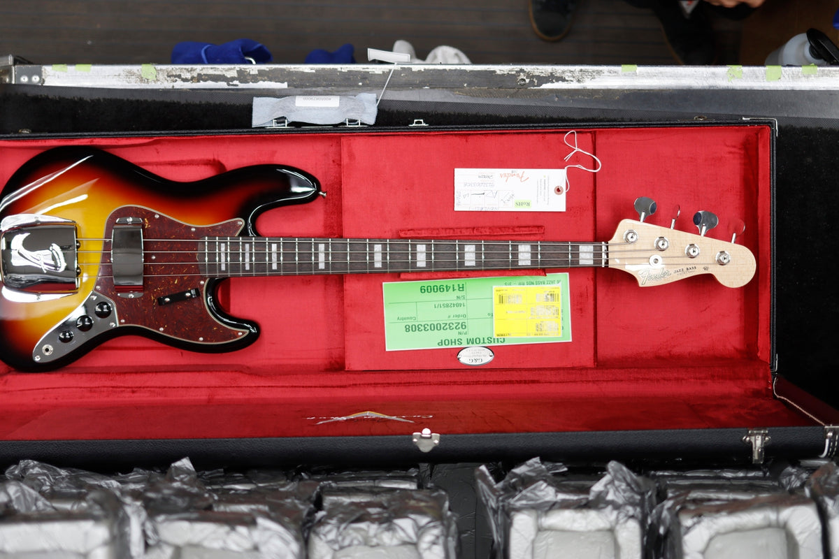 Fender Custom Shop 66 JAZZ BASS New Old Stock - Rosewood Fret Board - 3 Tone Sunburst - 8.65-9.0 pounds - R149009