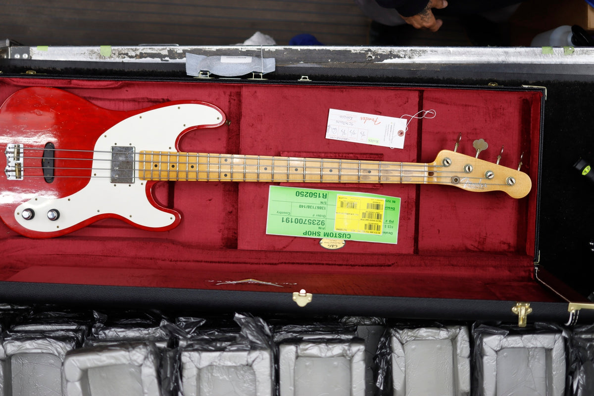 Fender Custom Shop LIMITED EDITION - 75TH ANNIVERSARY TELECASTER® BASS - NOS - Aged Crimson Red Transparent -  9.4 pounds - R150250