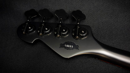 Sandberg California II / TM / Blacklabel PUs / 4-String 34" / Highgloss Marley Blue / Alder Body / Pau Ferro FB / Varied Dot Inlays / Black Head Stock / Black Hardware / Active 2-EQ / Split Switch / Black Pickguard - 8.4 pounds SN 50009