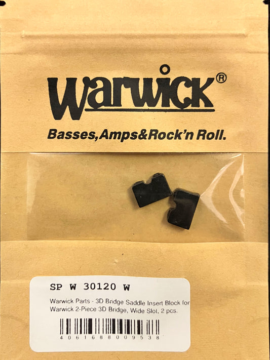 Warwick Parts - 3D Bridge Saddle Insert Block for Warwick 2-Piece 3D Bridge, Wide Slot, 2 pcs