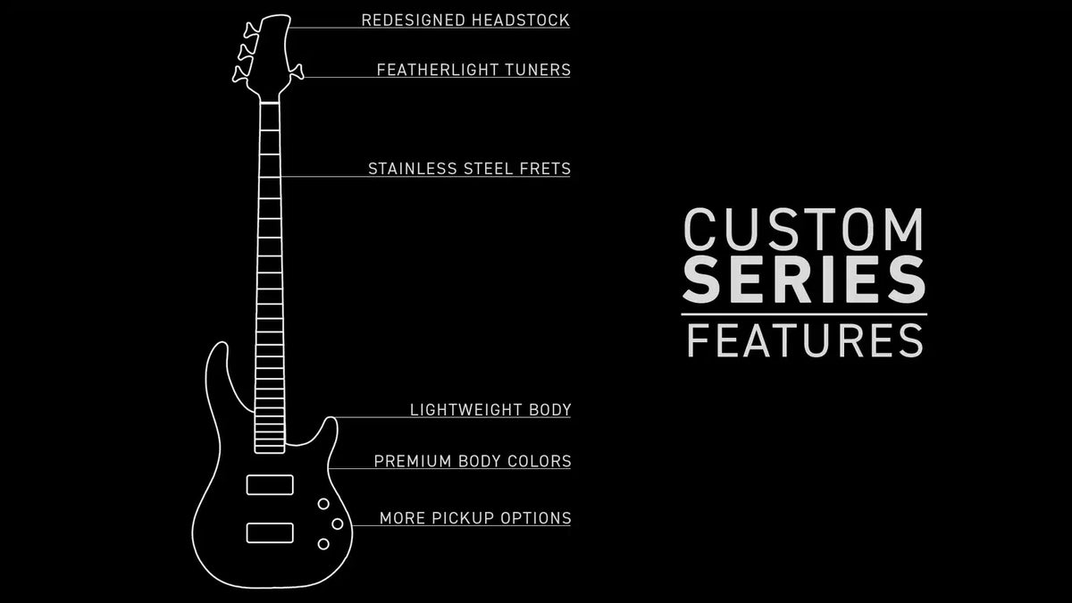KLOS Apollo IV Custom Bass - Mahogany body / Figured Maple top - Black Transparent Finish - Carbon Fiber neck - 9.0 pounds