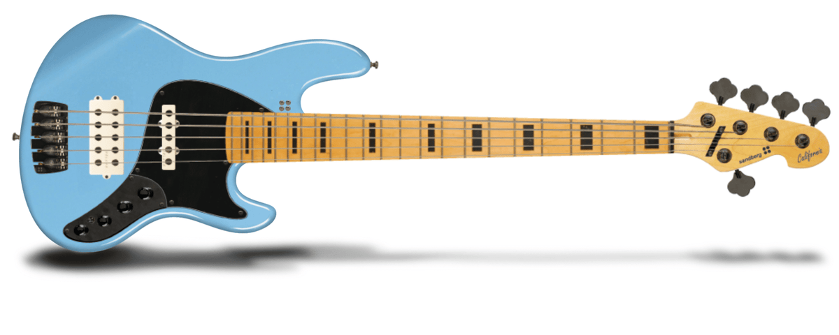 Arriving Soon! Sandberg California II TM 5 string - Marley Blue - Maple neck and fret board - block inlays - ETA Oct. 2026